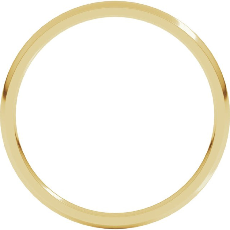 10K Yellow Gold 1.5 mm Lightweight Comfort-Fit Half Round Band Size 7.5