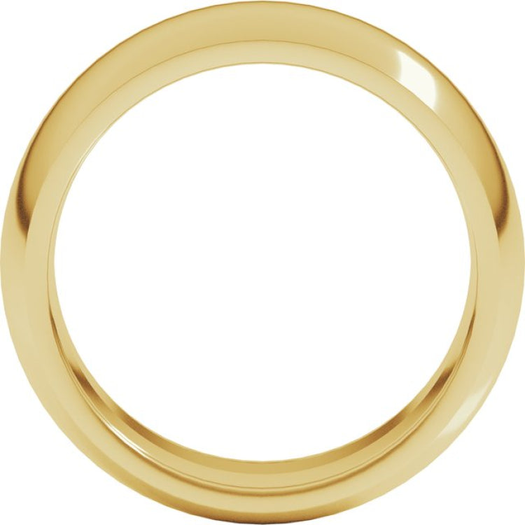 10K Yellow Gold 8 mm Comfort-Fit Half Round Band Size 5.5