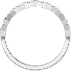 14K White Gold 3/8 CTW Lab-Grown Diamond Stackable Ring