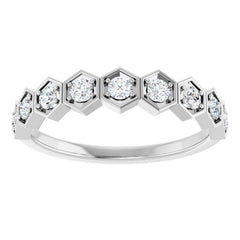 14K White Gold 3/8 CTW Lab-Grown Diamond Stackable Ring
