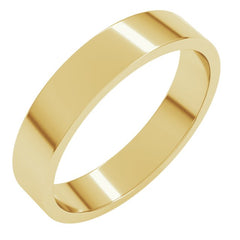 10K Yellow Gold 4 mm Flat Band Size 11
