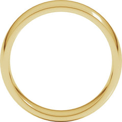 14K Yellow Gold 6 mm Lightweight Comfort-Fit Half Round Band Size 14