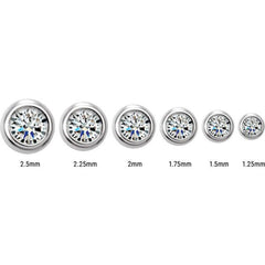 14K Yellow Gold 1/8 CTW Natural Diamond Micro Bezel-Set Earrings