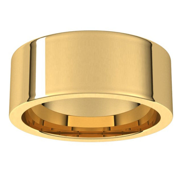 14K Yellow Gold 8 mm Comfort-Fit Flat Band Size 11