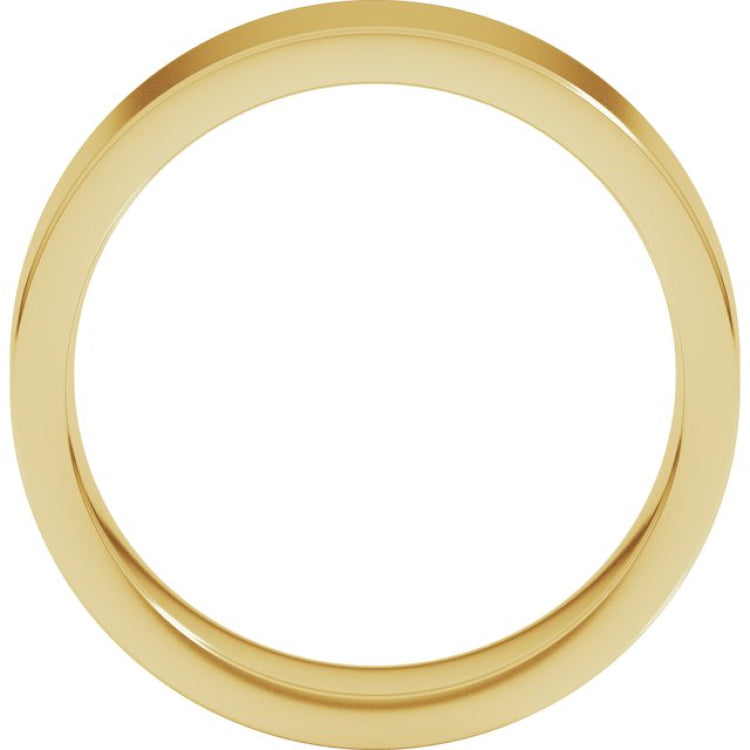 14K Yellow Gold 6 mm Comfort-Fit Flat Band Size 12.5