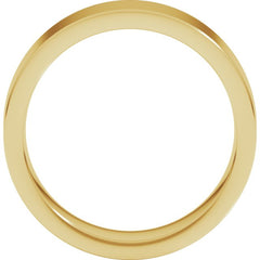 14K Yellow Gold 6 mm Comfort-Fit Flat Band Size 12.5