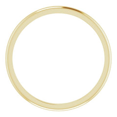 14K Yellow Gold 1.5 mm Half Round Band Size 2