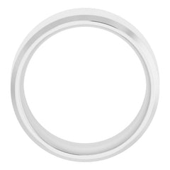 Sterling Silver 10 mm Beveled-Edge Comfort-Fit Flat Band Size 5.5