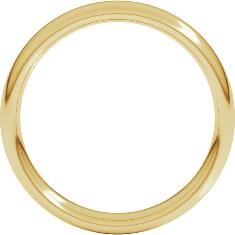 14K Yellow Gold 4 mm Comfort-Fit European-Style Band Size 10.5