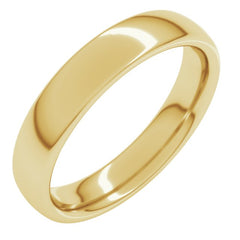 18K Yellow Gold 4 mm Comfort-Fit European-Style Band Size 10