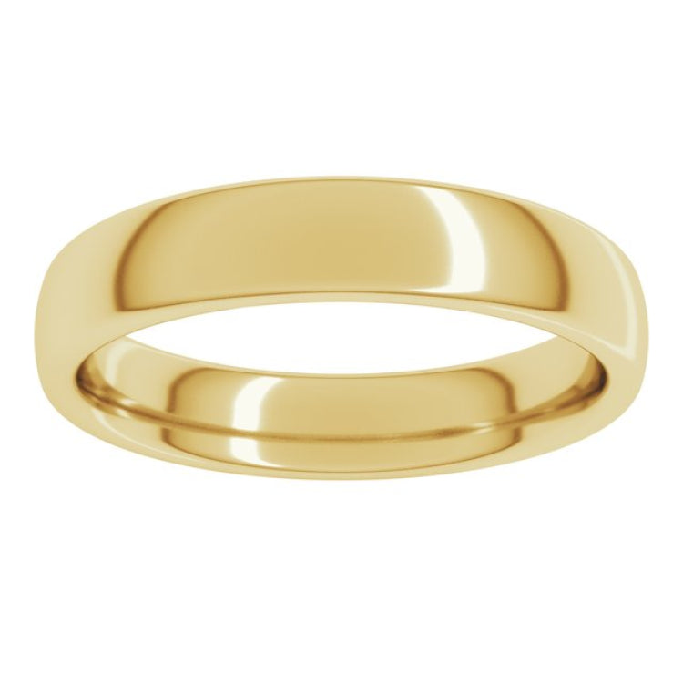 18K Yellow Gold 4 mm Comfort-Fit European-Style Band Size 10