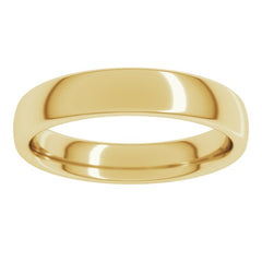 18K Yellow Gold 4 mm Comfort-Fit European-Style Band Size 10