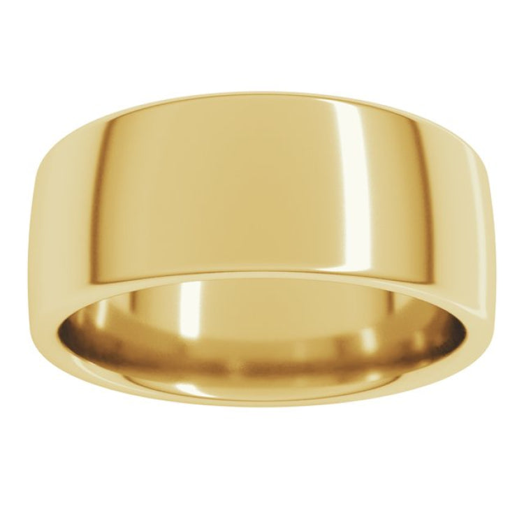 14K Yellow Gold 8 mm Comfort-Fit European-Style Band Size 13