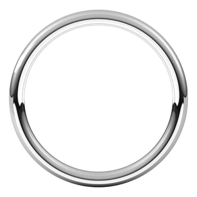 14K White Gold 2 mm Comfort-Fit European-Style Band Size 6