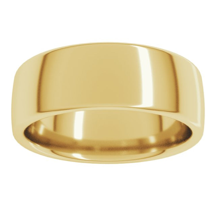 14K Yellow Gold 7 mm Comfort-Fit European-Style Band Size 6