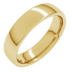 14K Yellow Gold 5 mm Comfort-Fit European-Style Band Size 7.5