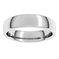 Platinum 5 mm Comfort-Fit European-Style Band Size 8.5