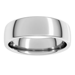 10K White Gold 6 mm Comfort-Fit European-Style Band Size 9