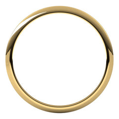 14K Yellow Gold 1 mm Half Round Band Size 2.5