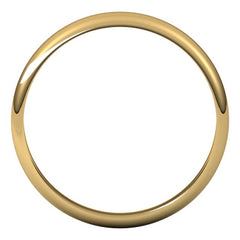 14K Yellow Gold 3.5 mm Half Round Band Size 7