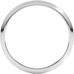 14K X1 White Gold 2 mm Half Round Band Size 7