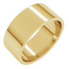 14K Yellow Gold 8 mm Flat Band Size 10.5