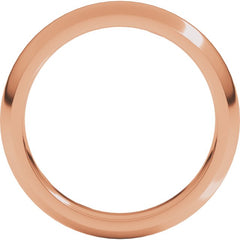 14K Rose Gold 4 mm Comfort-Fit Half Round Band Size 12