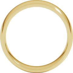 18K Yellow Gold 6.5 mm Lightweight Comfort-Fit Half Round Band Size 10