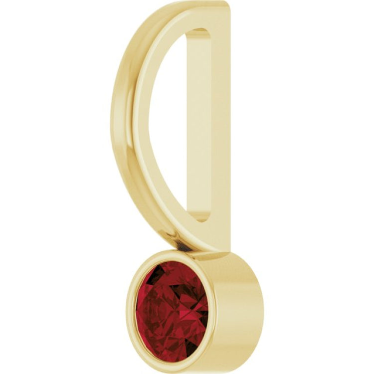 14K Yellow Gold Natural Mozambique Garnet Pendant/Charm