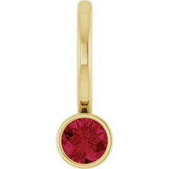 14K Yellow Gold Natural Ruby Charm/Pendant