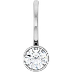14K White Gold 1/6 CTW Natural Diamond Charm/Pendant