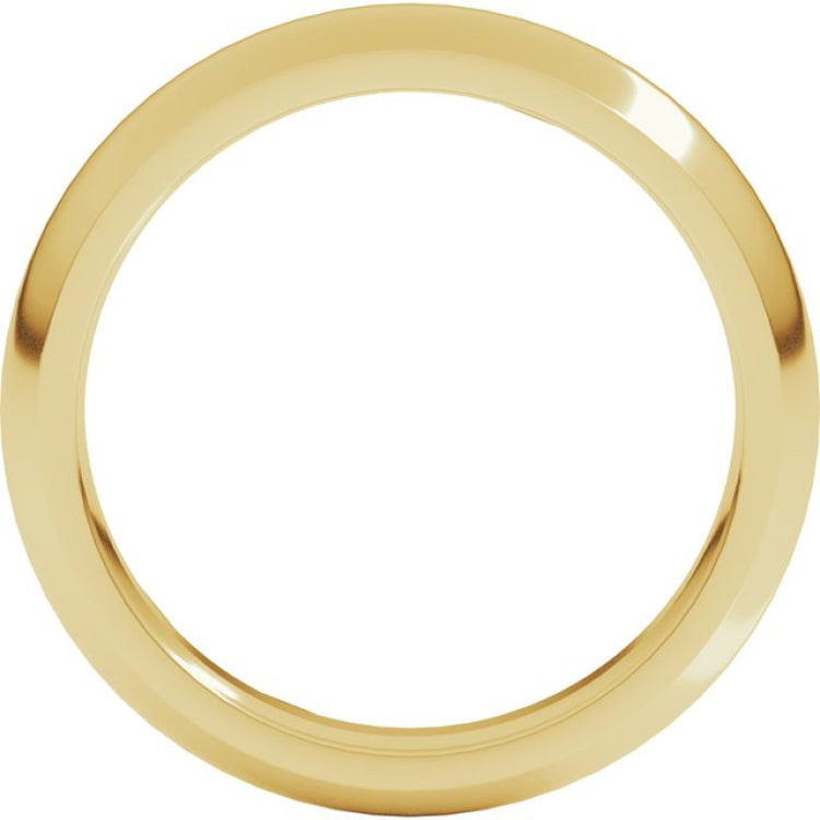 14K Yellow Gold 4 mm Comfort-Fit Half Round Band Size 8.5