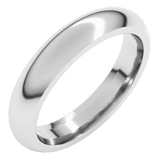 Platinum 4 mm Comfort-Fit Half Round Band Size 9.5