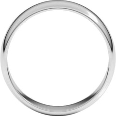 14K White Gold 6 mm Lightweight Half Round Band Size 11