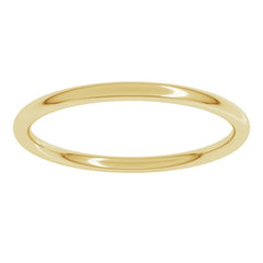 14K Yellow Gold 1.5 mm Comfort-Fit Full Round Band Size 4.5