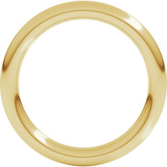 14K Yellow Gold 2.5 mm Comfort-Fit Full Round Band Size 4.5