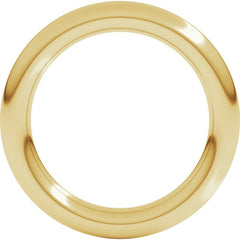 14K Yellow Gold 3 mm Comfort-Fit Full Round Band Size 5