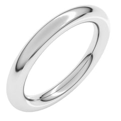 Sterling Silver 3 mm Comfort-Fit Full Round Band Size 7.5