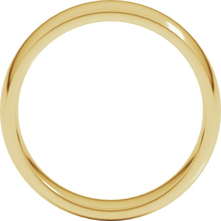 14K Yellow Gold 6 mm Lightweight Comfort-Fit Half Round Band Size 13.5