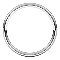 Sterling Silver 2.5 mm Comfort-Fit European-Style Band Size 10