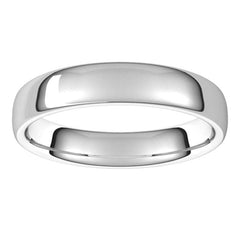 14K White Gold 4.5 mm Comfort-Fit European-Style Band Size 4.5