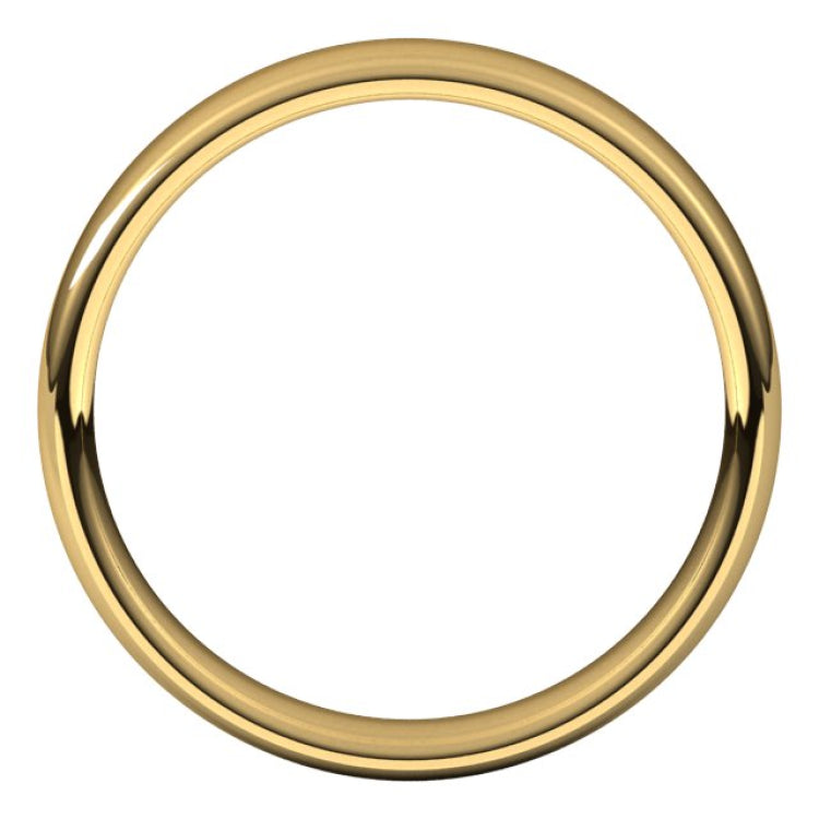 14K Yellow Gold 4.5 mm Comfort-Fit European-Style Band Size 8