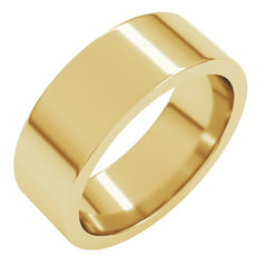 14K Yellow Gold 7 mm Comfort-Fit Flat Band Size 13