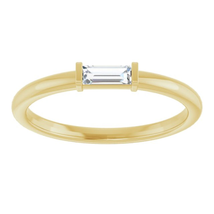 14K Yellow Gold 1/10 CTW Lab-Grown Diamond Stackable Ring