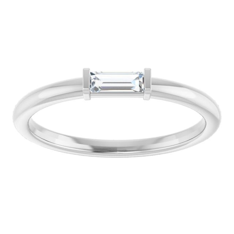 14K White Gold 1/6 CTW Lab-Grown Diamond Stackable Ring