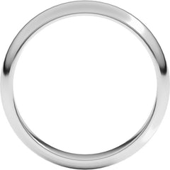 10K White Gold 4 mm Half Round Band Size 10