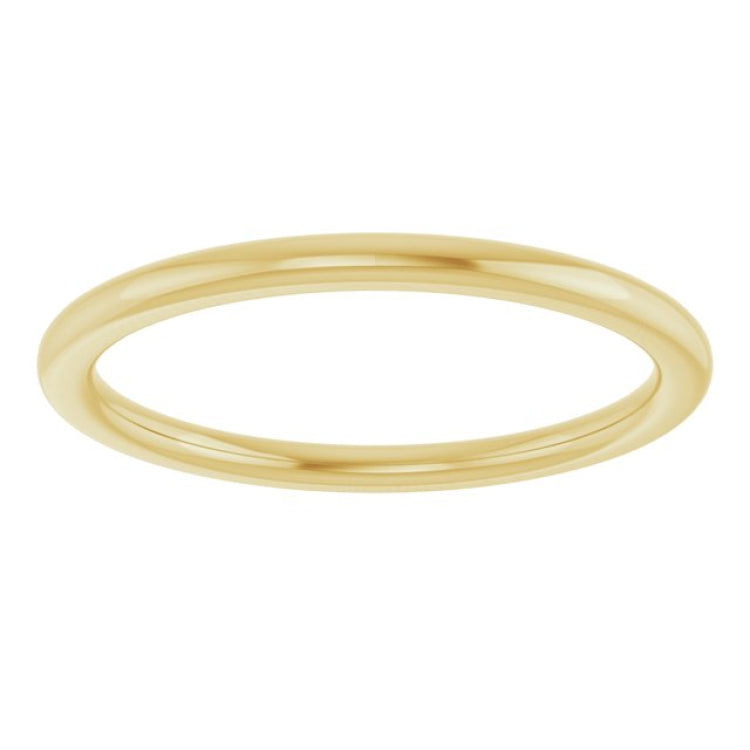 14K Yellow Gold 1.5 mm Comfort-Fit European-Style Band Size 6