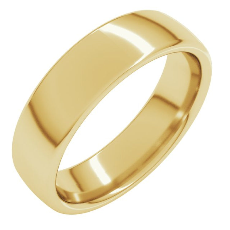 14K Yellow Gold 5.5 mm Comfort-Fit European-Style Band Size 7