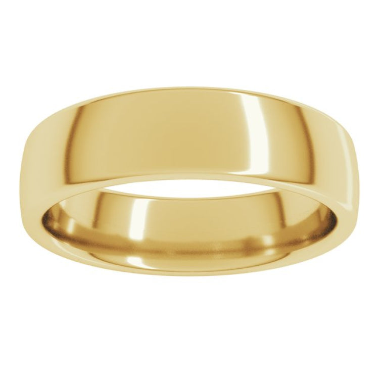 14K Yellow Gold 5.5 mm Comfort-Fit European-Style Band Size 7