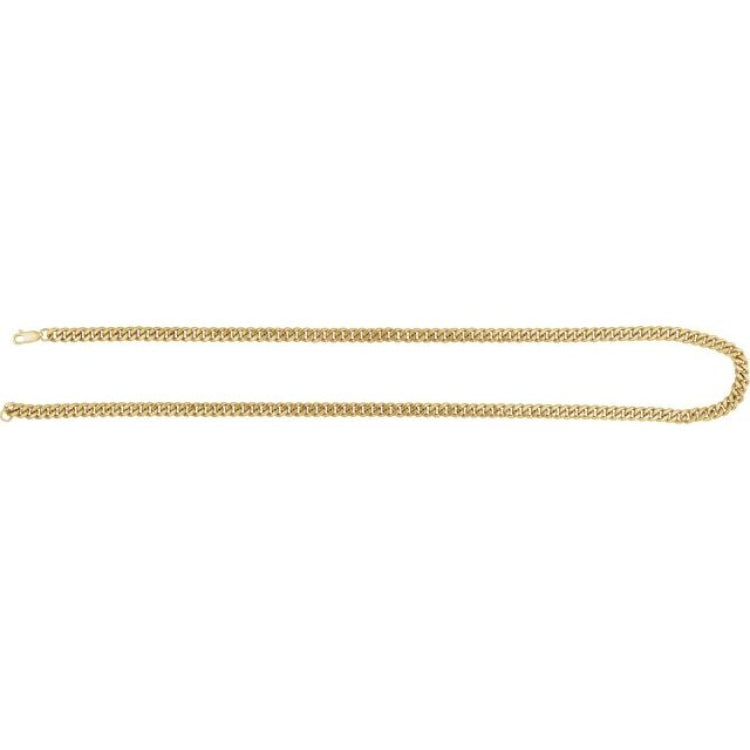 14K Yellow Gold-Filled 4.8 mm Curb 24" Chain
